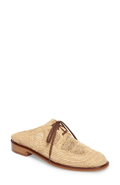 Shop Robert Clergerie Jaly Woven Loafer Mule In Tan