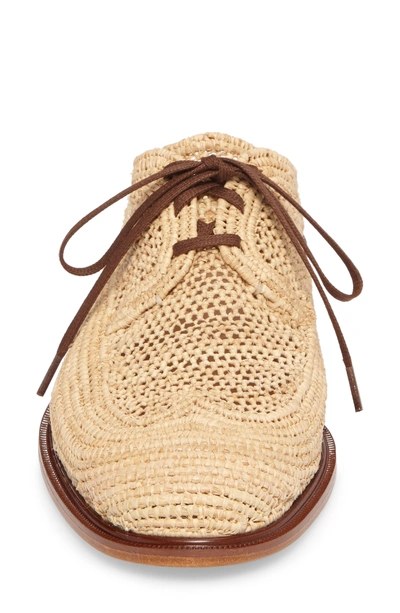 Shop Robert Clergerie Jaly Woven Loafer Mule In Tan