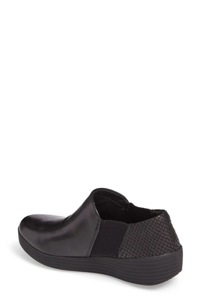 Shop Fitflop Superchelsea(tm) Slip-on Sneaker In Black/ Black Snake Print
