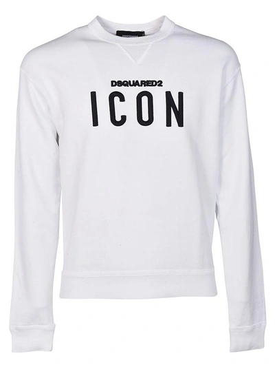 Shop Dsquared2 Icon Sweatshirt In Bianco