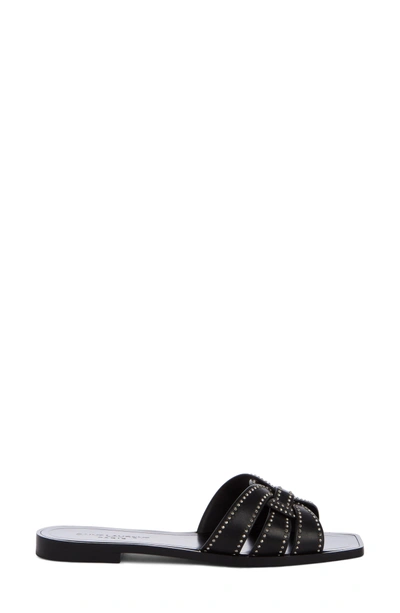 Shop Saint Laurent Nu Pieds Studded Slide Sandal In Black