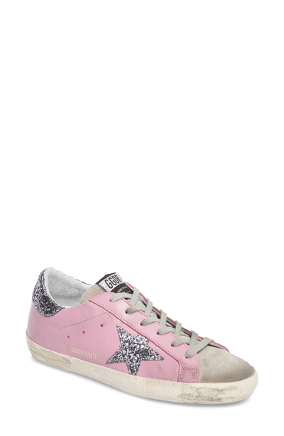 Shop Golden Goose Superstar Low Top Sneaker In Pink/ Grey