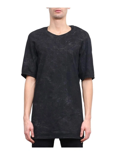 Shop 11 By Boris Bidjan Saberi Washed Cotton T-shirt In Nero