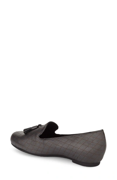 Shop Munro Tallie Tassel Loafer In Black Graphite Leather