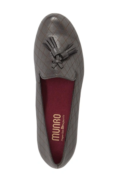 Shop Munro Tallie Tassel Loafer In Black Graphite Leather