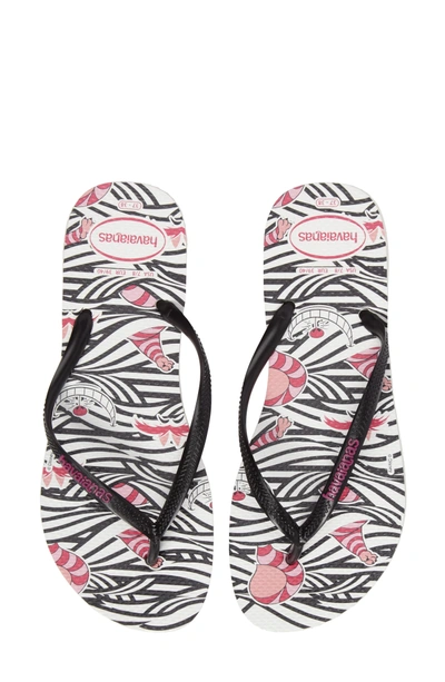 Shop Havaianas Slim Millennial Disney Thematic Flip Flop In White/ Black