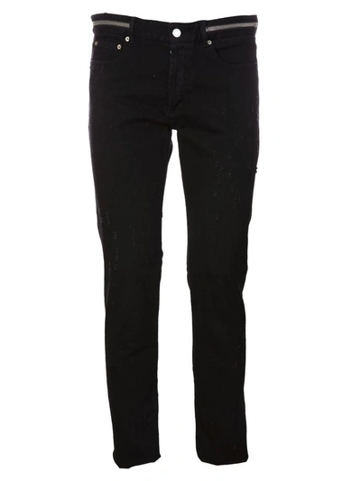 Shop Givenchy Distressed Slim Fit Jeans In Black
