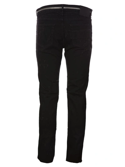 Shop Givenchy Distressed Slim Fit Jeans In Black