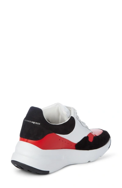 Shop Alexander Mcqueen Runner Lace-up Sneaker In Black/ Red/ White