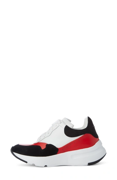 Shop Alexander Mcqueen Runner Lace-up Sneaker In Black/ Red/ White
