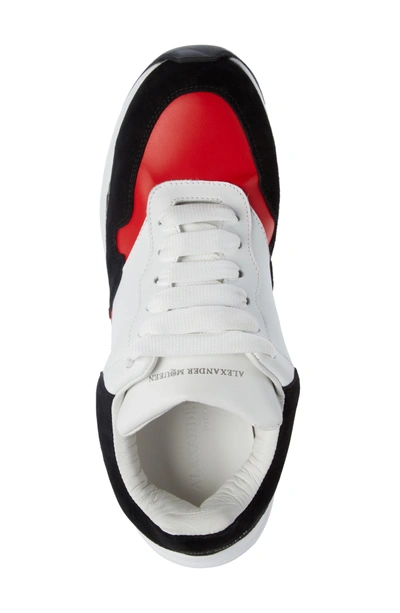 Shop Alexander Mcqueen Runner Lace-up Sneaker In Black/ Red/ White