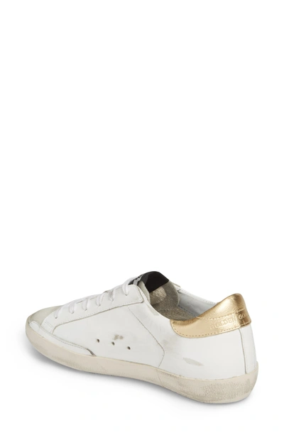 Shop Golden Goose Superstar Low Top Sneaker In White/ Gold/ Pink
