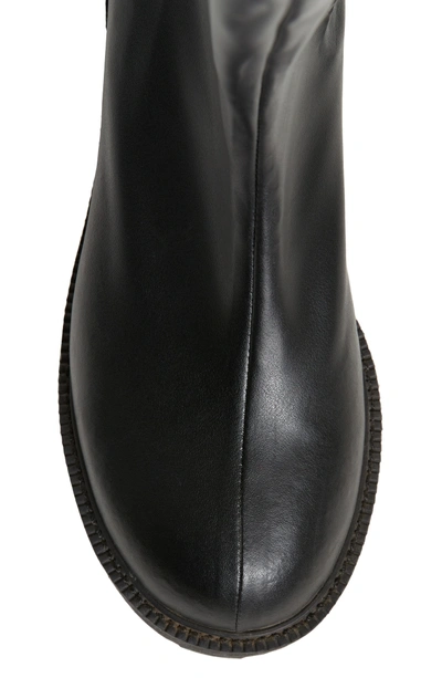 Shop Junya Watanabe Faux Leather Over The Knee Boot In Black