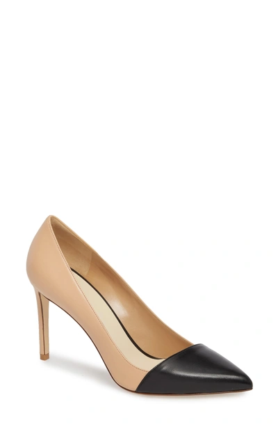 Shop Francesco Russo Asymmetrical Pump In Black/ Nude