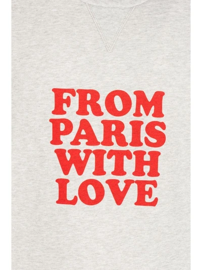 Shop Ami Alexandre Mattiussi Ami Flecce Form Paris With Love In Grey