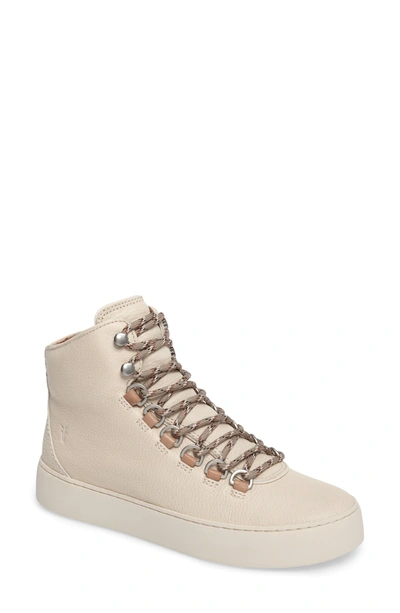 Shop Frye Lena Hiker High Top Sneaker In Off White Leather