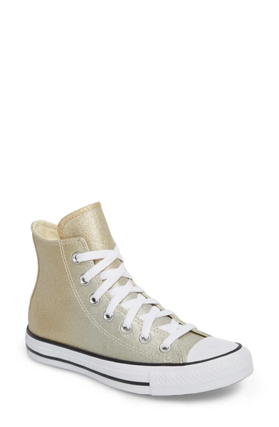 Shop Converse Chuck Taylor All Star Ombre Metallic High Top Sneaker In Light Gold