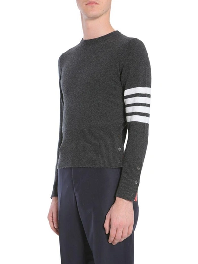 Shop Thom Browne Round Collar Jumper In Grigio