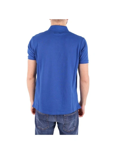 Shop Woolrich Cotton Polo Shirt In True Blue