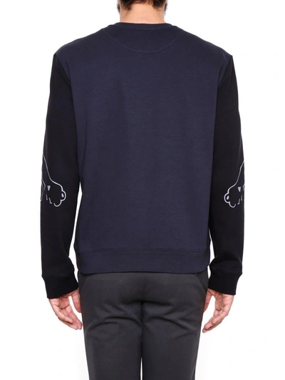 Shop Valentino Panther Sweatshirt In Navy-multicolor