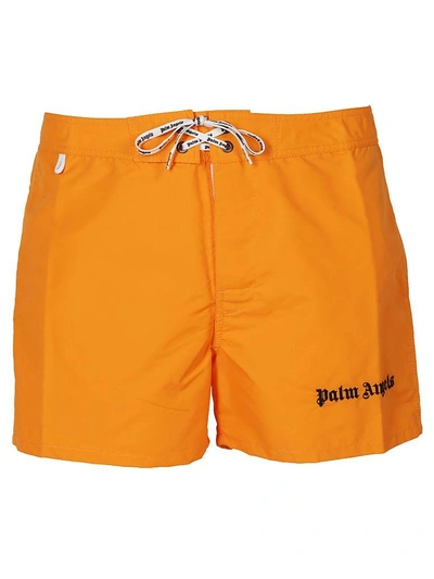 Shop Palm Angels X Sundek Swimsuit In Orange Multi