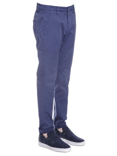 Shop Dondup Gaubert Cotton Trousers In Blue