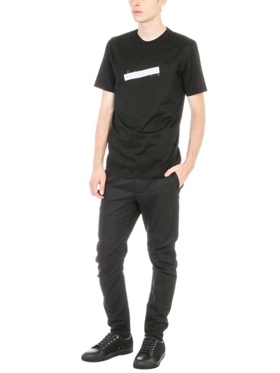 Shop Lanvin Print Cotton Black T-shirt