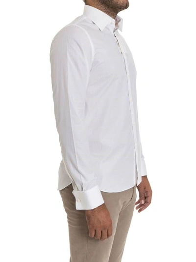 Shop G. Inglese G Inglese Cotton Shirt Double Cuff In White