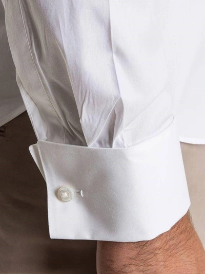 Shop G. Inglese G Inglese Cotton Shirt Double Cuff In White