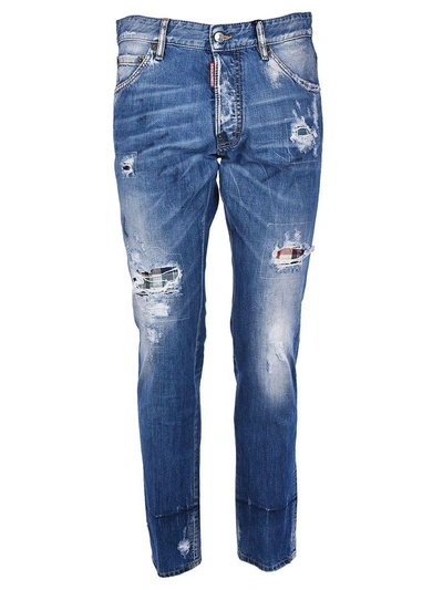 Shop Dsquared2 Cool Guy Distressed Jeans In Blu