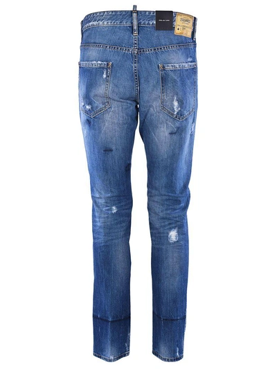 Shop Dsquared2 Cool Guy Distressed Jeans In Blu