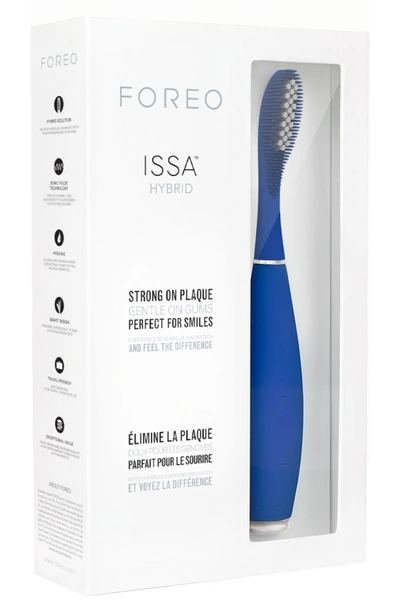 Shop Foreo Blue Issa(tm) Hybrid Sonic Toothbrush In Cobalt Blue