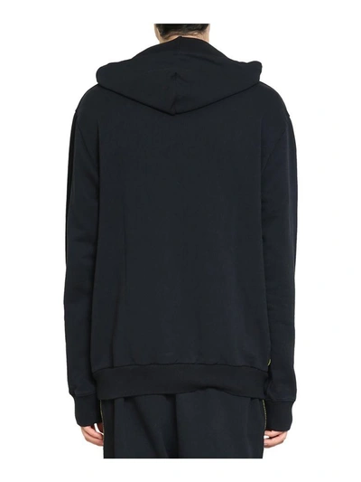 Shop Off-white Tapered Cotton Hoodie In Nero