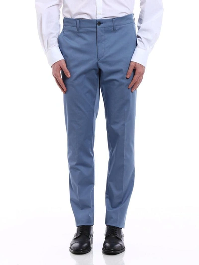 Shop Prada Straight Leg Trousers In Baltico