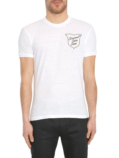 Shop Dsquared2 Round Collar T-shirt In Bianco