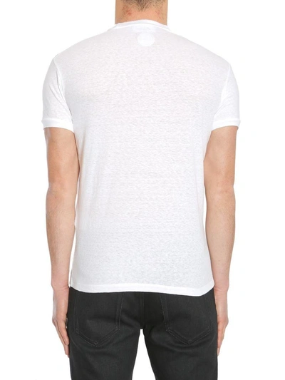 Shop Dsquared2 Round Collar T-shirt In Bianco