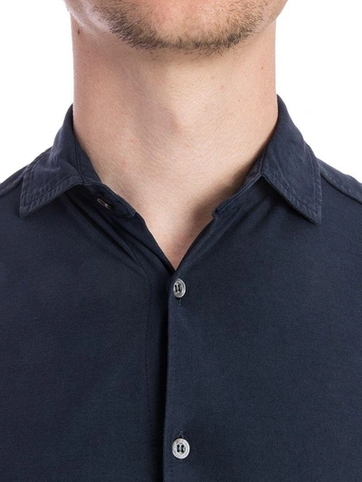 Shop Drumohr Shirt Polo Cotton In Blue