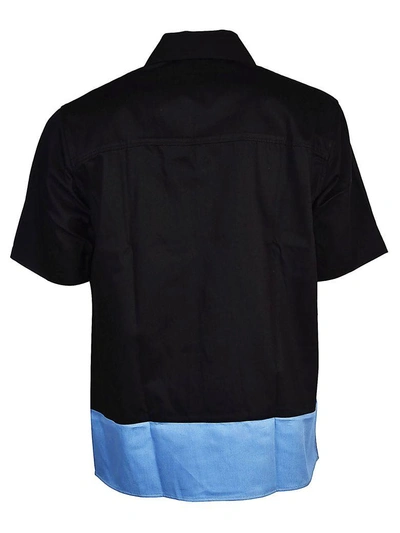 Shop Ami Alexandre Mattiussi Short Sleeve Shirt In Black-blue