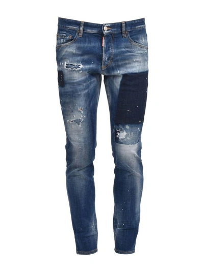 Shop Dsquared2 Delavé Skinny Jean In Blue