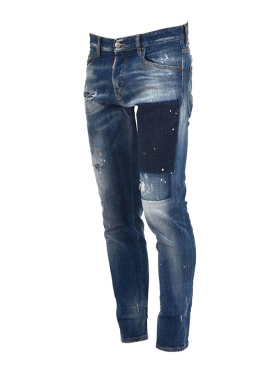 Shop Dsquared2 Delavé Skinny Jean In Blue