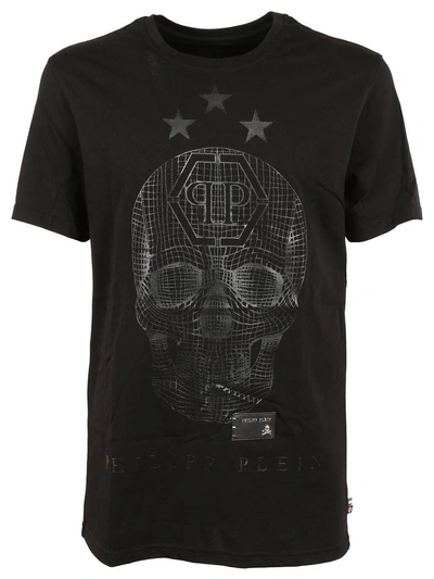 Shop Philipp Plein Skull Print T-shirt In Black Black