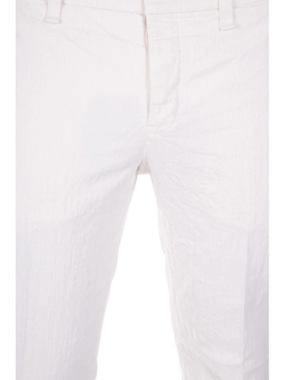 Shop Dondup Gaucho Cotton Trousers In White