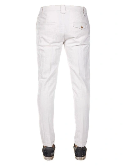 Shop Dondup Gaucho Cotton Trousers In White