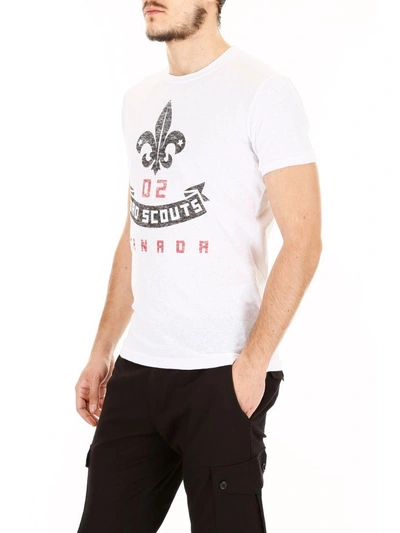 Shop Dsquared2 Bad Scouts T-shirt In Biancobianco