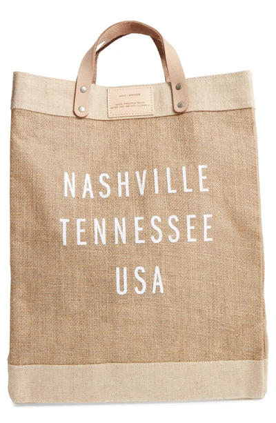 Shop Apolis Market Bag - Beige In Nashville