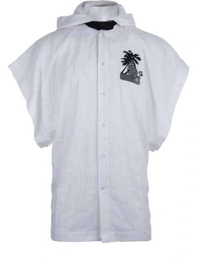 Shop Palm Angels Shirt In Bianco Nero