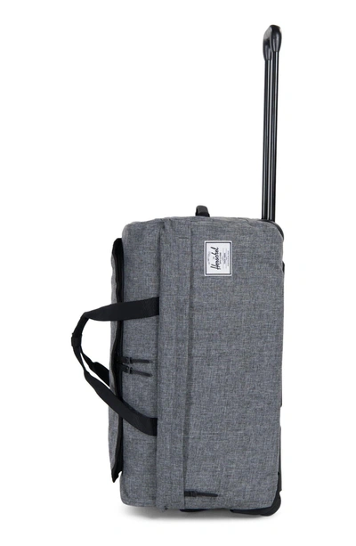 Shop Herschel Supply Co 24-inch Wheelie Rolling Carry-on - Grey In Raven Crosshatch