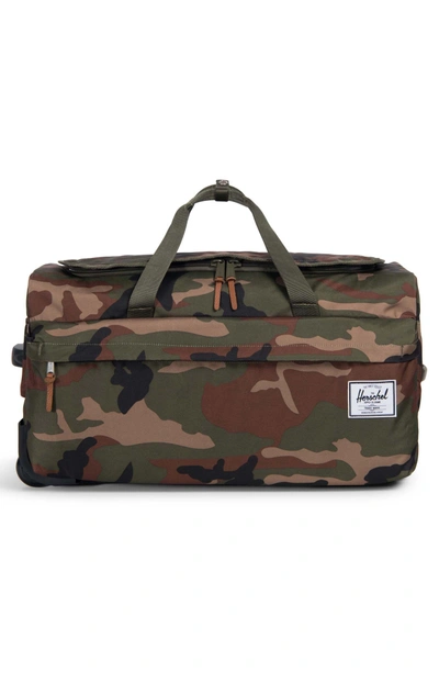 Shop Herschel Supply Co 24-inch Wheelie Rolling Carry-on - Green In Woodland Camo