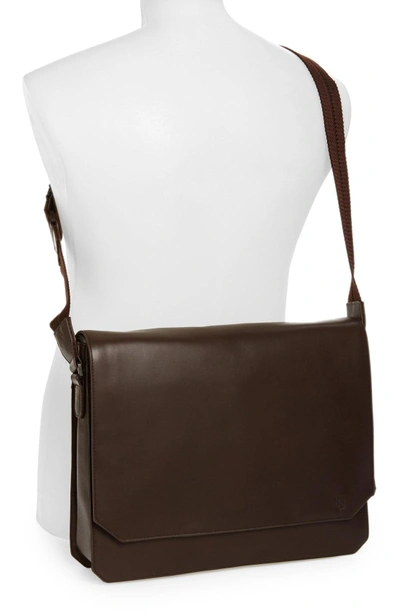 Shop Vince Camuto 'tolve' Leather Messenger Bag - Brown In Tmoro