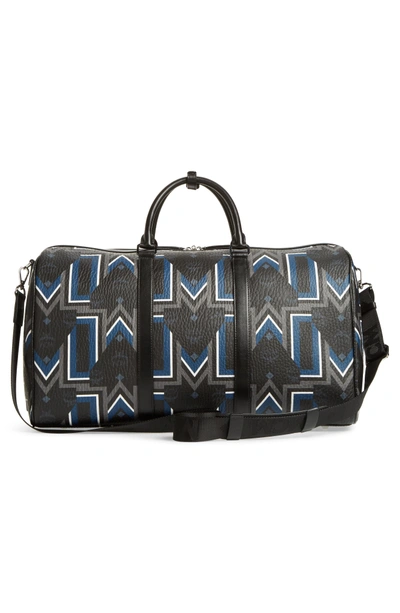 Shop Mcm Gunta Visetos Duffel Bag - Black